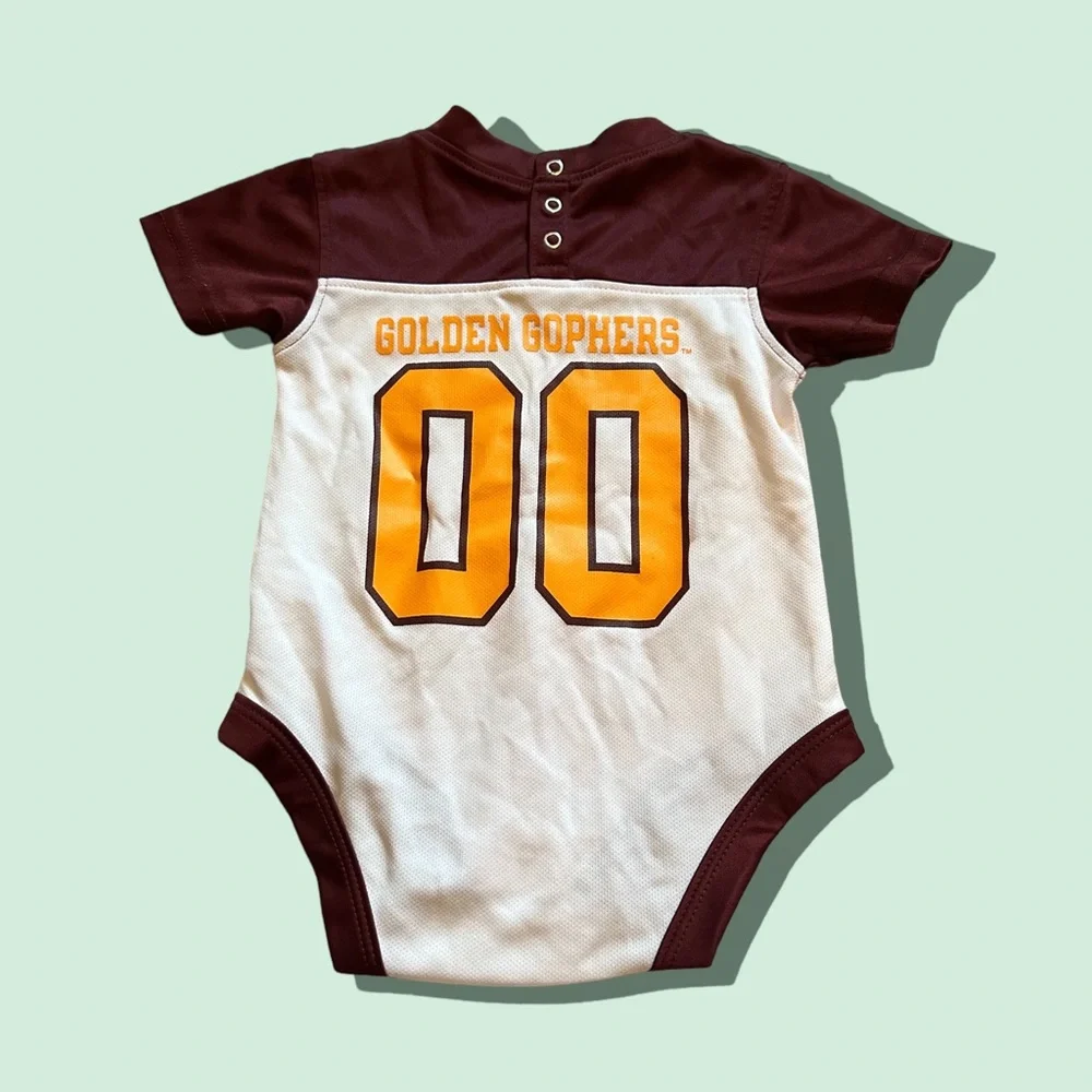 Baby Rivalry Threads University of Minnesota Golden Gophers Jersey Onsie 6-9 Mon